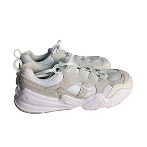 Nike Tech Hera Women 9.5 White Grey Suede Mesh Chunky Gorpcore Sneakers Sporty
